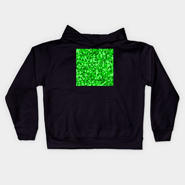 Green Camo pattern Digital Camouflage Kids Hoodie by Tshirtstory